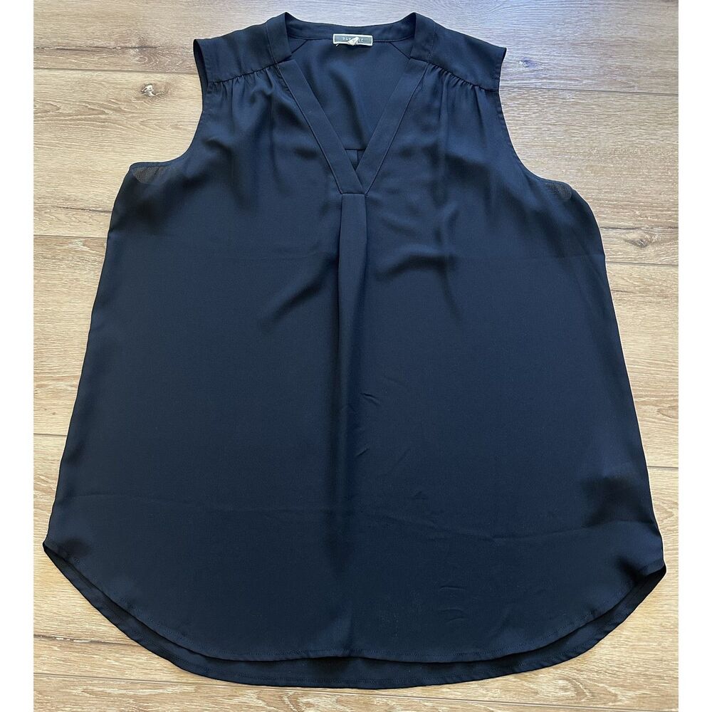 Women's Pleione Black Dress Tank Top Sleeveless Blouse XL EUC!